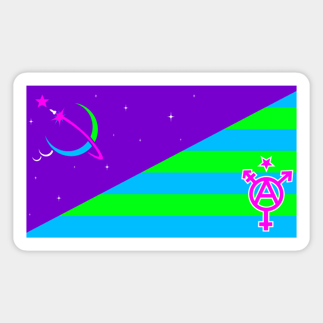 Fully Automated Luxury Queer Space Communism Flag Magnet by WallHaxx